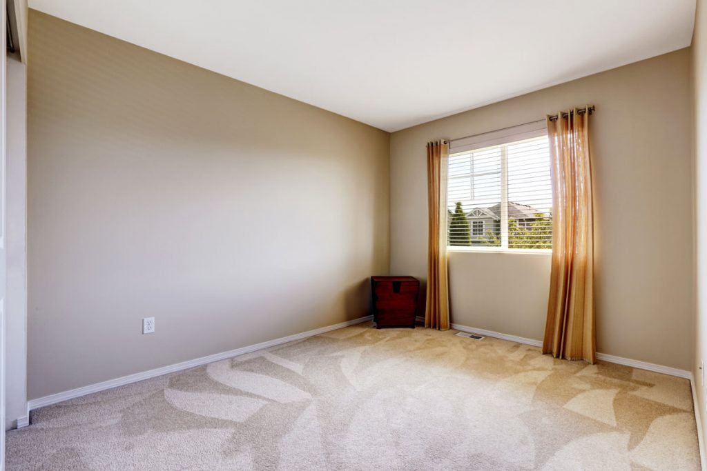 empty clean room after deep cleaning and post renovation dust removal in home