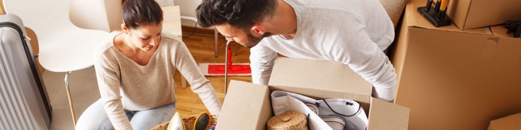 moving into home after cleaning with boxes unpacked in safe and clean living space